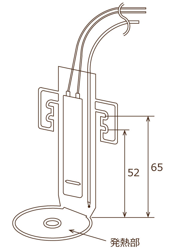 ポリイミドヒーター　形状図