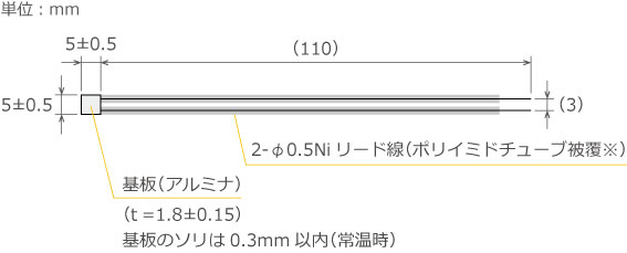 600℃対応マイクロセラミック形状図