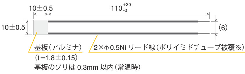 600℃対応マイクロセラミック形状図