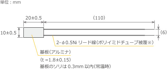 600℃対応マイクロセラミック形状図