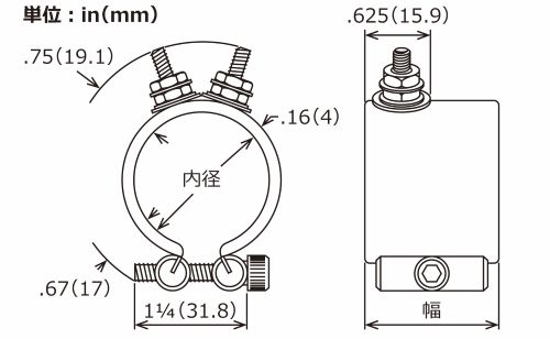 Aタイプ端子形状図