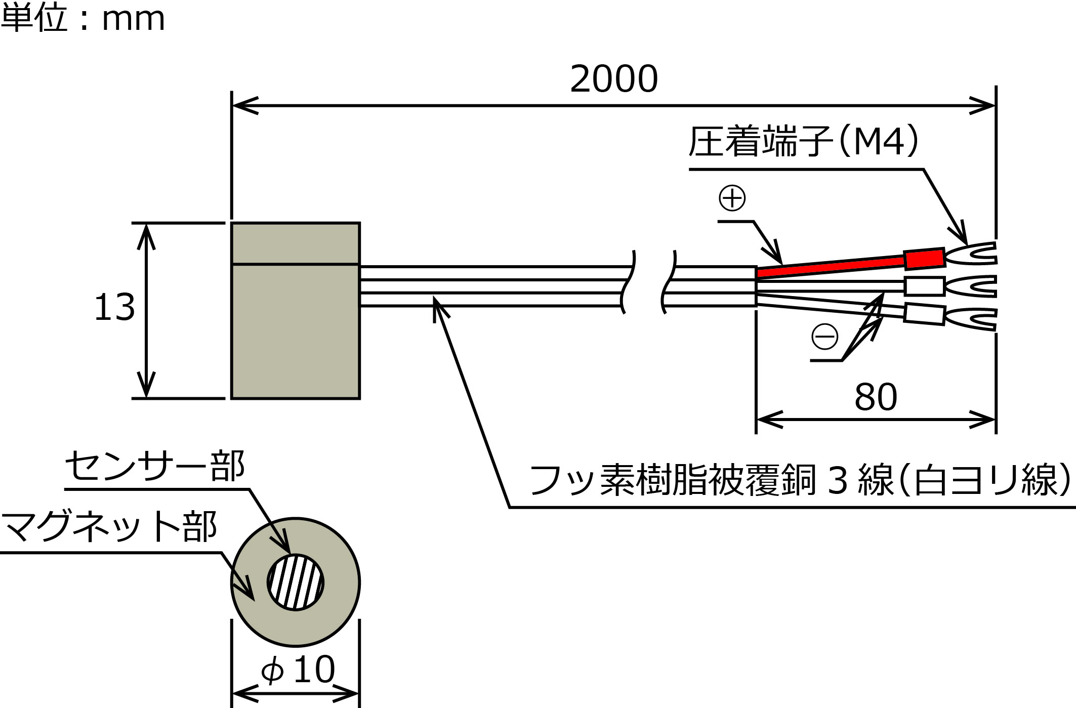 マグネット表面センサー